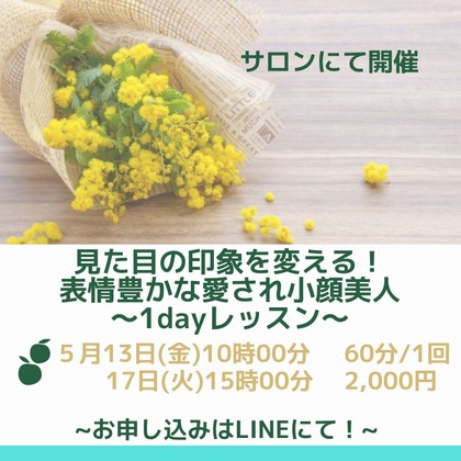 1dayレッスン開催します