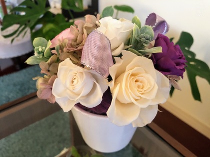 プリザーブドフラワーを作りました♪