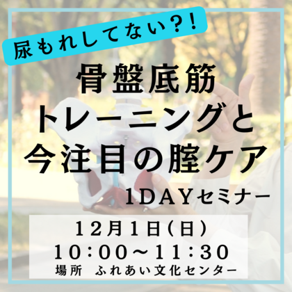 12月1日日曜日にふれあい文化センターでセミナーをします〜早期申込み特典あり